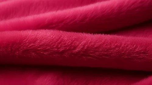 Pink Fur Fabric Close-Up Texture | Soft Fluffy Folds