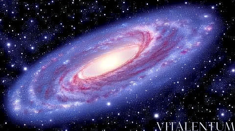 AI ART Spiral Galaxy - Celestial Beauty in Motion