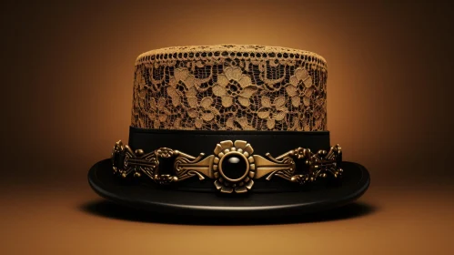 Steampunk Top Hat 3D Rendering - Fashion Accessory