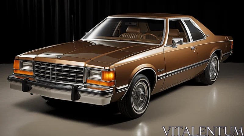 Stunning Brown Car with Gold Highlights - Mesmerizing 3D Simulation AI Image