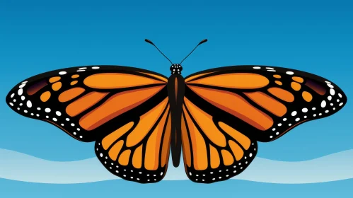 Majestic Monarch Butterfly Vector Illustration