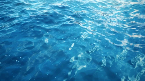 Tranquil Blue Ocean Surface Photo