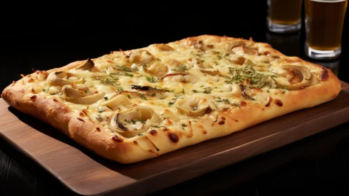 Delicious Pizza with Cheese and Artichokes