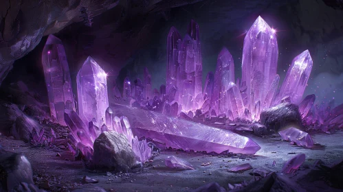 Enchanting Purple Crystal Cave