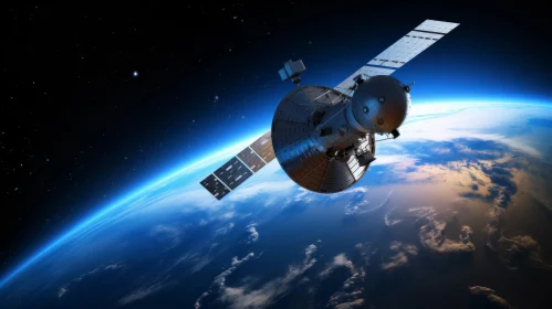 Satellite Orbiting Earth - Data Collection and Communication