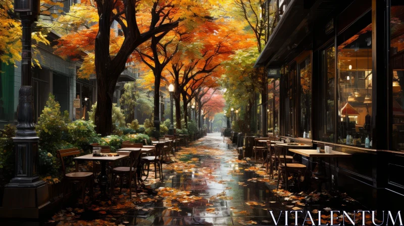 AI ART Tranquil Autumn Cityscape