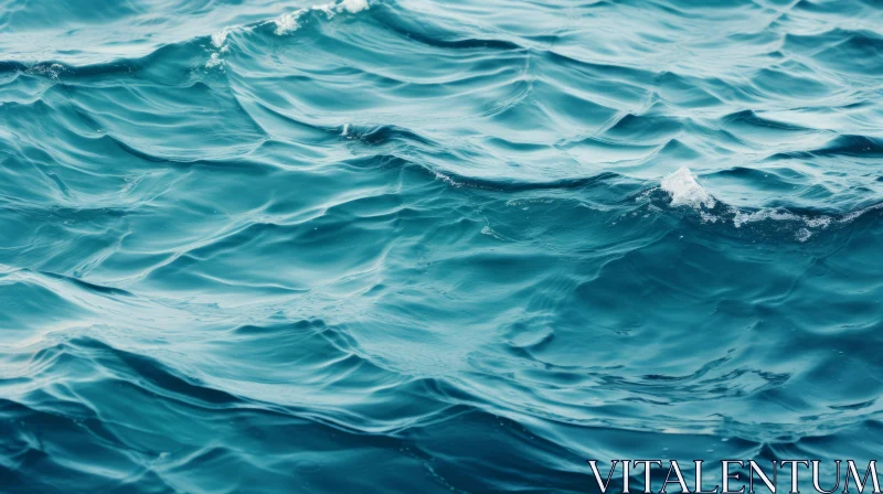 AI ART Tranquil Blue Sea - Serene Water Surface