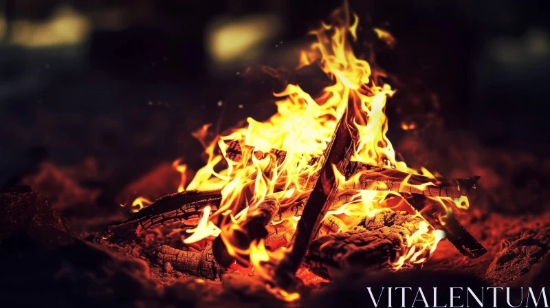 AI ART Captivating Campfire Scene - Warm and Inviting Flames