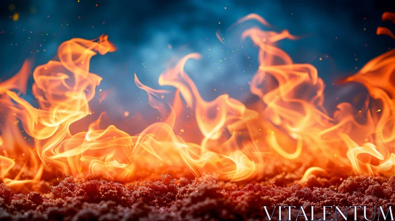 Intense Fire Photography AI Image