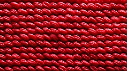 Red Fabric Texture Close-up