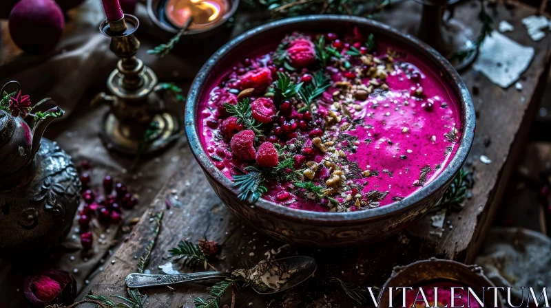 Delicious Smoothie Bowl Photography AI Image