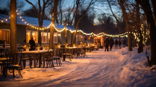 Enchanting Winter Night Scene