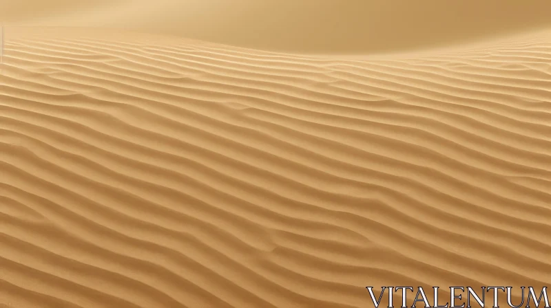 AI ART Golden Sand Dune Desert Landscape