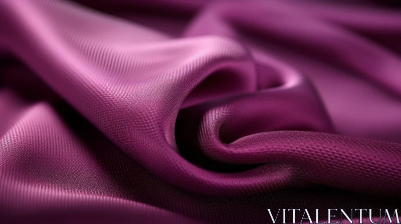 Luxurious Purple Silk Fabric Texture Close-Up AI Image