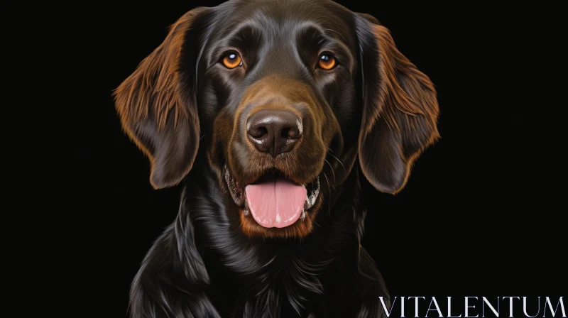 Realistic German Shorthaired Pointer Portrait AI Image