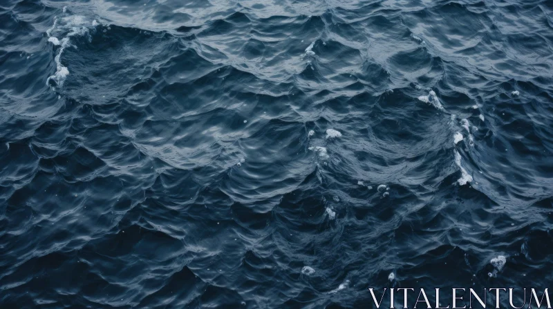 Blue Sea Waves - Nature's Beauty Captured AI Image