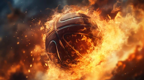 Fiery Basketball: A Symbol of Intensity