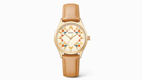 Stylish Wristwatch with Geometric Pattern - Bosaonic Brand