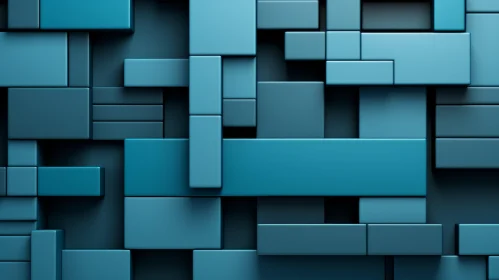 Blue Geometric Shapes Abstract Background