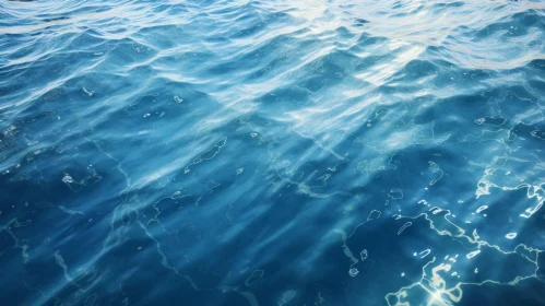 Blue Ocean Water Texture Background