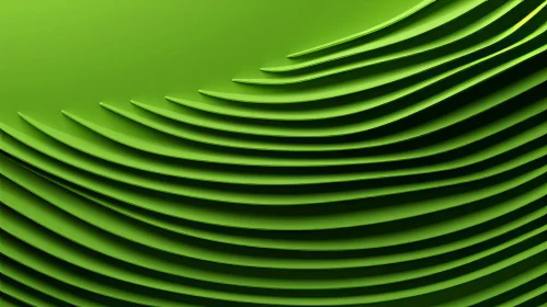 Green Waves Abstract Background - 3D Rendering