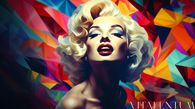 Iconic Portrait: Marilyn Monroe in Digital Art AI Image