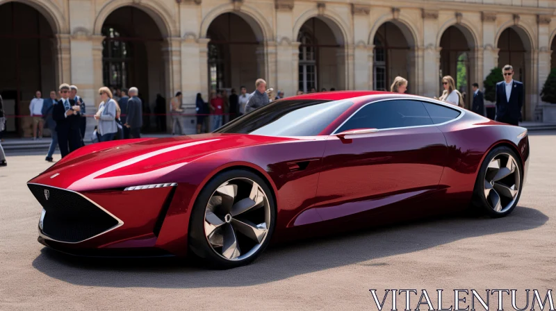 Luxurious Dark Purple and Light Maroon Concept Car | Futuristic Design AI Image