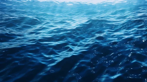 Ocean Surface Animation - Blue Water and Sun Shimmering
