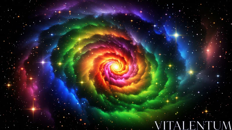 AI ART Spiral Galaxy - Celestial Beauty in the Universe