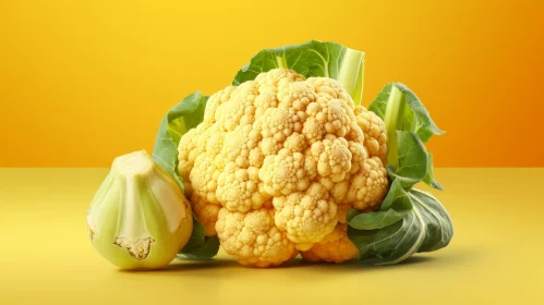 Yellow Cauliflower Close-Up Image