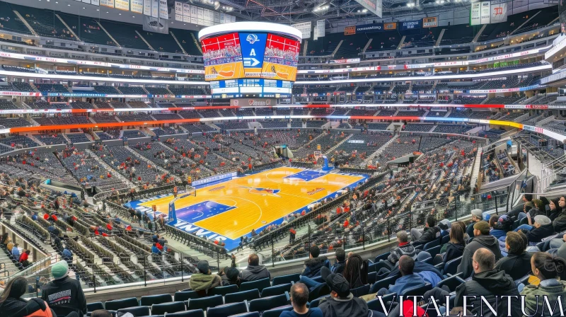 Exciting Basketball Game at Ball Arena in Denver, Colorado AI Image