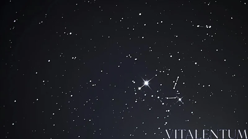 Night Sky with Stars - Serene Background Image AI Image
