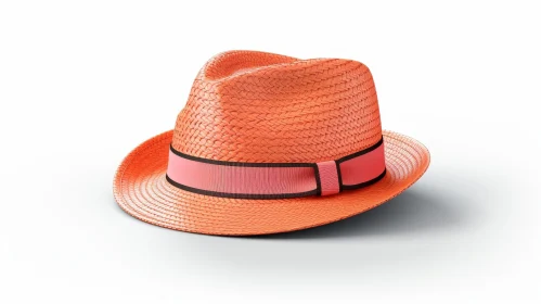 Stylish Orange Straw Hat - Summer Fashion Accessory