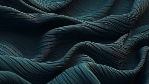 Dark Green Pleated Fabric Texture