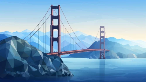 Golden Gate Bridge Illustration - San Francisco Landmark Artwork