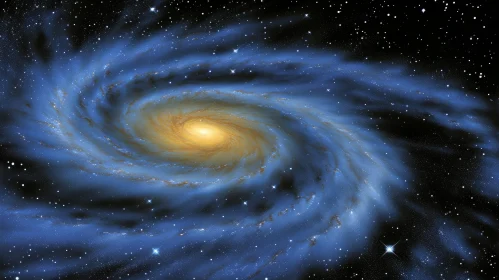 Spiral Galaxy in Deep Space
