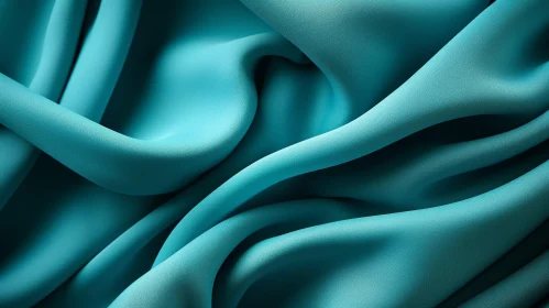 Turquoise Silk Fabric Close-Up
