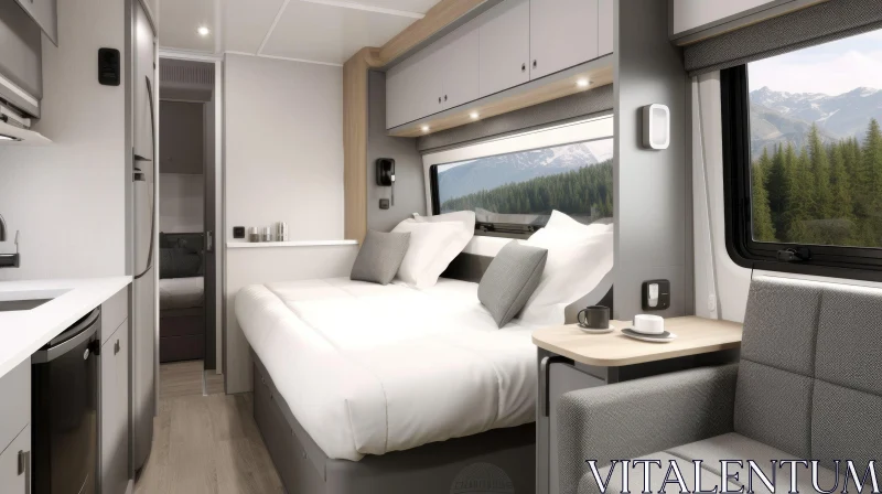 AI ART Cozy Modern Camper Van Interior Design