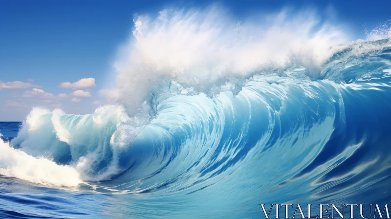 Powerful Ocean Wave in Dramatic Scene AI Image