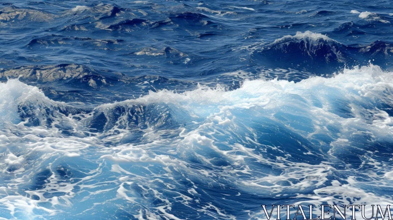 Powerful Sea Waves - Natural Beauty Captured AI Image