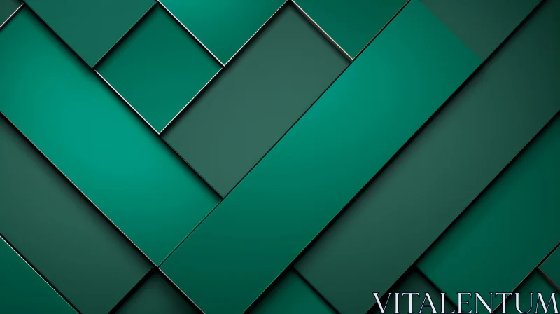 Dark Green Overlapping Rectangles Background AI Image