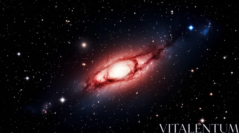 AI ART Spiral Galaxy in Dark Space - Stunning Astronomy Image