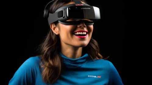 Virtual Reality Experience - Young Woman Smiling