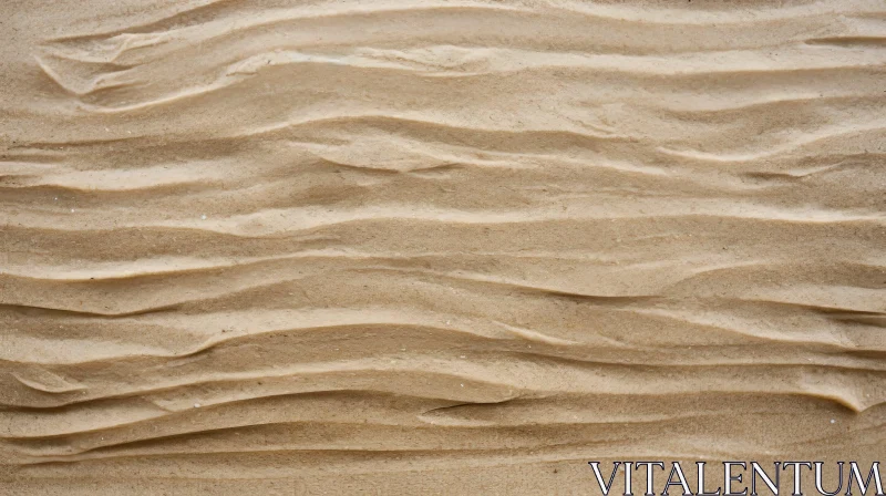 Beige Sand-Like Surface with Wavy Ripples AI Image