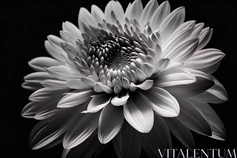 Delicate White Flower on Dark Background - Capturing the Essence of Nature AI Image