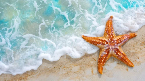 Serene Starfish Beach Scene