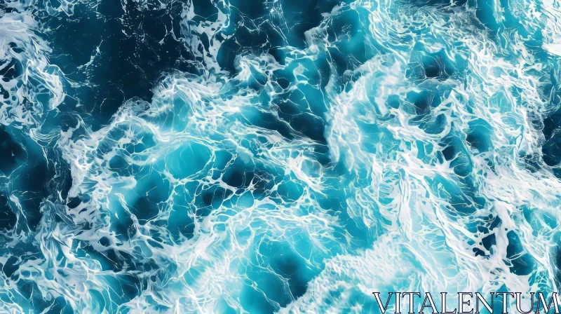 AI ART Tranquil Ocean Waves Background