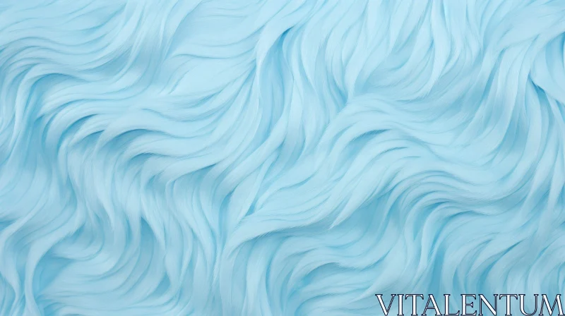 AI ART Blue Fur Coat Close-Up: Soft and Fluffy Waves