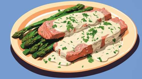 Delicious Steak and Asparagus Plate