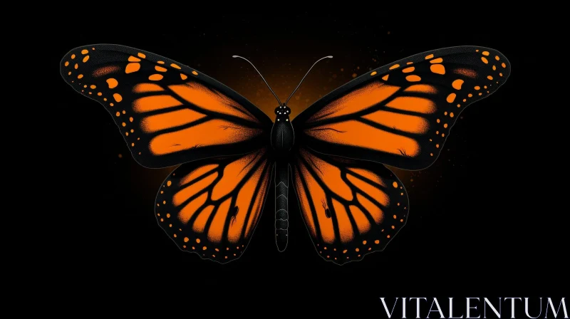 Monarch Butterfly Illustration - Detailed and Realistic Artwork AI Image